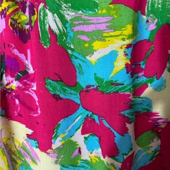 Womens Hawaiian Wrap Maxi Skirt Medium Beachy Tropical Multicolor Coastal New - Picture 4 of 9